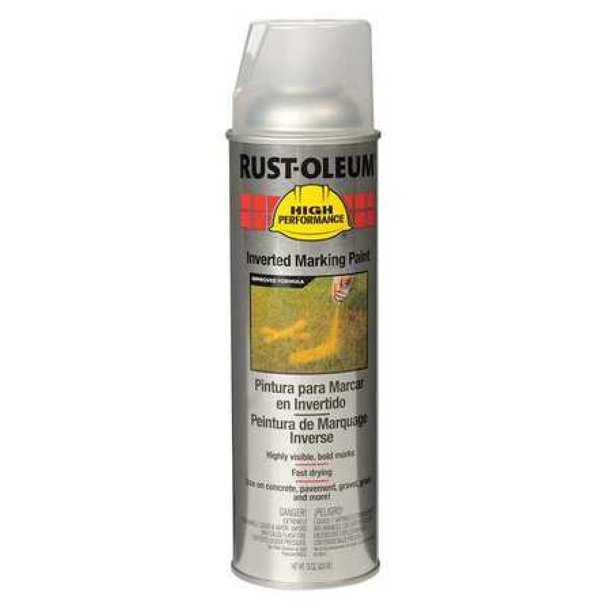RUSTOLEUM V2301838 Inverted Marking Paint, 15 oz., Clear, Solvent