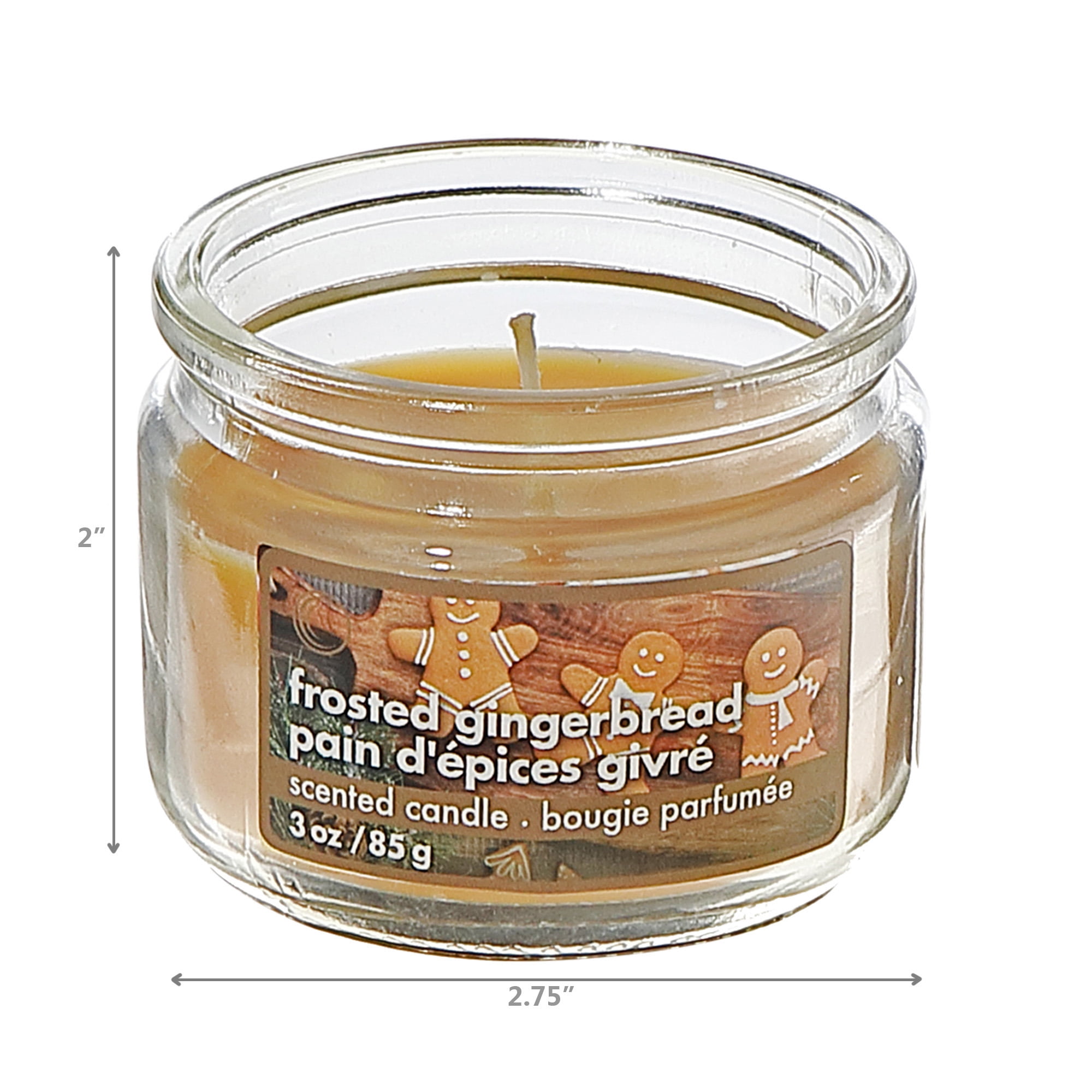3 Oz Scented Jar Candle (Frosted Gingerbread) - Set of 6
