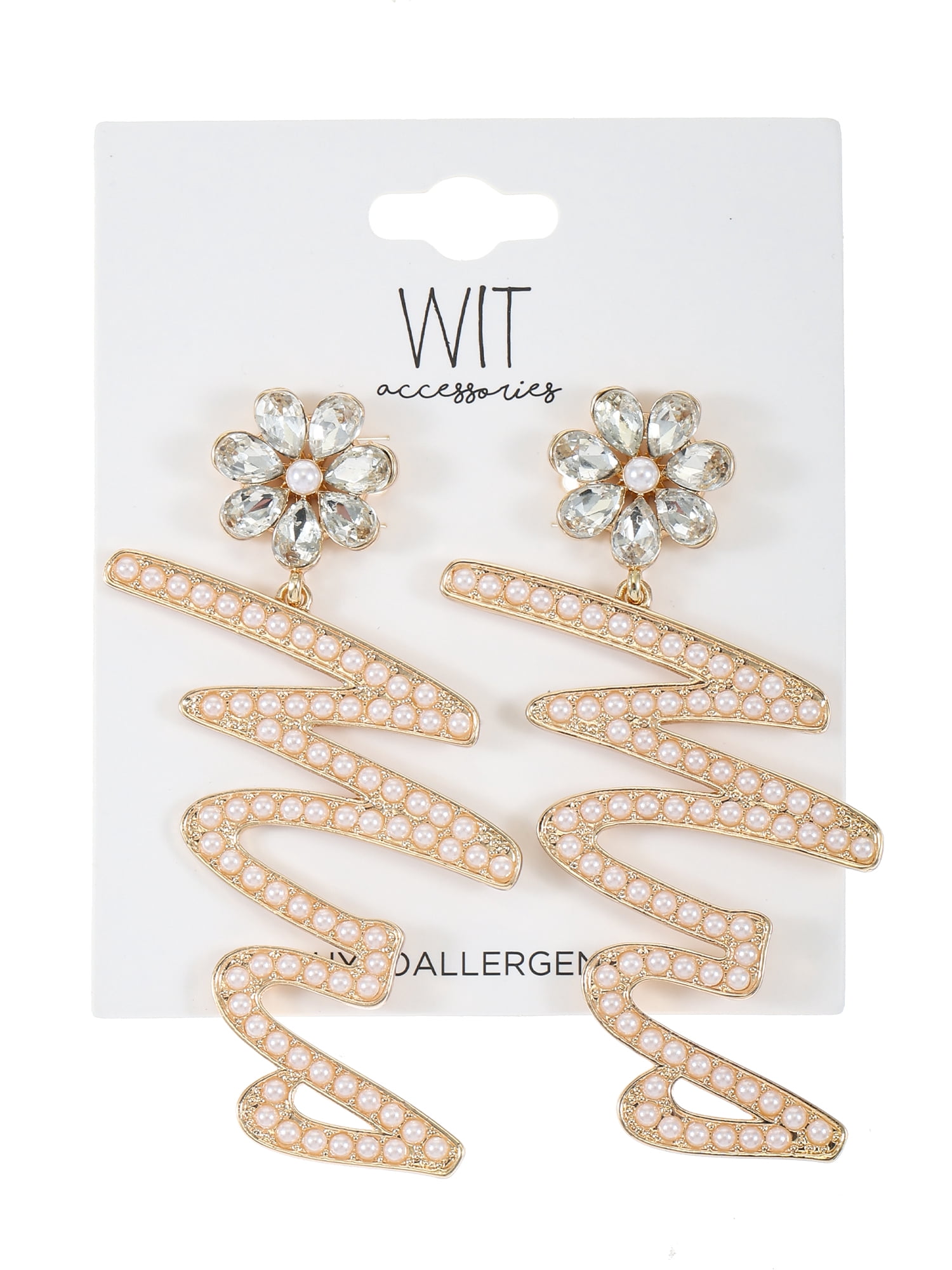 Goldtone "Mrs." Bridal Collection Earring, 1 Pair