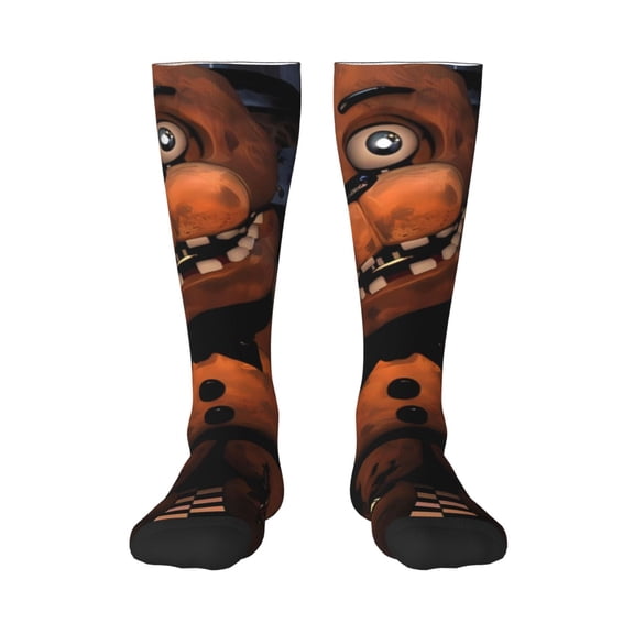 Saiise Five Nights At Freddy'S Funny Socks Men Women Boys Kids Adults Novelty Graphic Crew Tube Socks Crazy Design Casual Dress Socks for Sports,Running,Travel