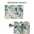 thumbnail image 6 of Teal Green Eucalyptus Living Room Curtains 2 Panel, Farmhouse Weeping Leaves Linen Cafe Window Treatment, Farmhouse Bedroom Bathroom Kitchen Curtains Drapes 104"x54", 6 of 6