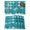 Teal, variant on Grey Fish Scale Placemats Set of 4, Modern Geometric Gold Abstract Moroccan Placemats for Dining Table, Place Mats for Kitchen Tabletop, Waterproof Wipeable Dining Table Mats Set