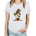 thumbnail image 1 of Blouses pour Femmes Hauts Imprimés Manches Courtes Blouse Drôle Col Rond T-Shirt Hauts, 1 of 1