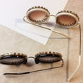 thumbnail image 3 of Shisuyan 1Set Retro Rivet Studded Eyeglasses Fashionable Sunglasses Party Eyeglasses Props, 3 of 9