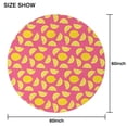 thumbnail image 6 of Yellow Lemon Fruit Slices Pink Pattern Round Tablecloth 60"x60",Wrinkle Wipeable Table Cloth for Kitchen Dining Room Picnic Patio Party, 6 of 6