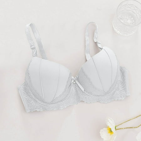 Blczomt Adjustable Straps Womens Bra Full Coverage No Underwire Balconette Soft White Bras Women