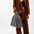 thumbnail image 4 of Bolso de hombro informal para mujer, estilo western con bloques de color, diseño retro vertical, bolso de tela con gran capacidad, bolsa de lona., 4 of 6