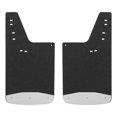 thumbnail image 1 of Luverne 251123 Mud Flap  Direct Fit 12 X 23 Inch; Set Of 2; Flat; Textured; Black; Rubber; Bolt On Mounting Bracket; With Stainless Steel Inserts, 1 of 1