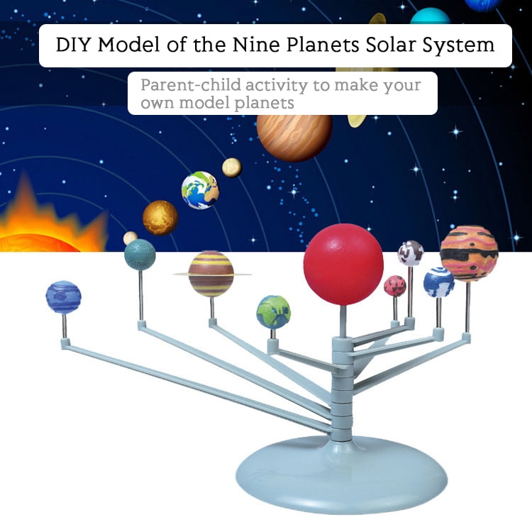 Child Educational Teach Fun Science Toy DIY 9 Planets Solar System BOHS Gift 