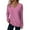 134#Hot Pink, variant on Long Sleeve Shirts for Women V Neck Sweaters Fall Fashion Outfits 2025 Tunic Tops Lightweight Gray S