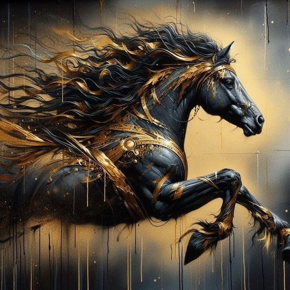 wooden puzzle Black Horse in Motion Intelligent Game Fit togather a magic Art for home Decoration or Prensent 300 pieces