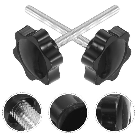 LEORX 1Set Drive Walker Replacement Knobs with Rubber Pad Easy Hand Tightening Installation