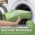 thumbnail image 5 of Findosom Bathroom Rugs Set of 3,Non Slip Thick Absorbent Chenille Bath Rugs with U Shape Contour,Machine Washable Quick Dry Soft Bath Mat for Tub Shower Bathroom Decor,20"x32"+20"x26"+U 20"x24" Green, 5 of 8