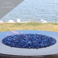 thumbnail image 4 of Fire Pit Glass - Aqua, Dark Blue Blend Reflective Fire Glass Beads 3/4" - Reflective Fire Pit Glass Rocks - Blue Ridge Brand Reflective Glass Beads for Fireplace and Landscaping, 4 of 6