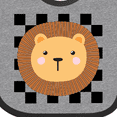 thumbnail image 4 of Inktastic Lion Zoo Animal Checkered Boys or Girls Baby Bib, 4 of 4