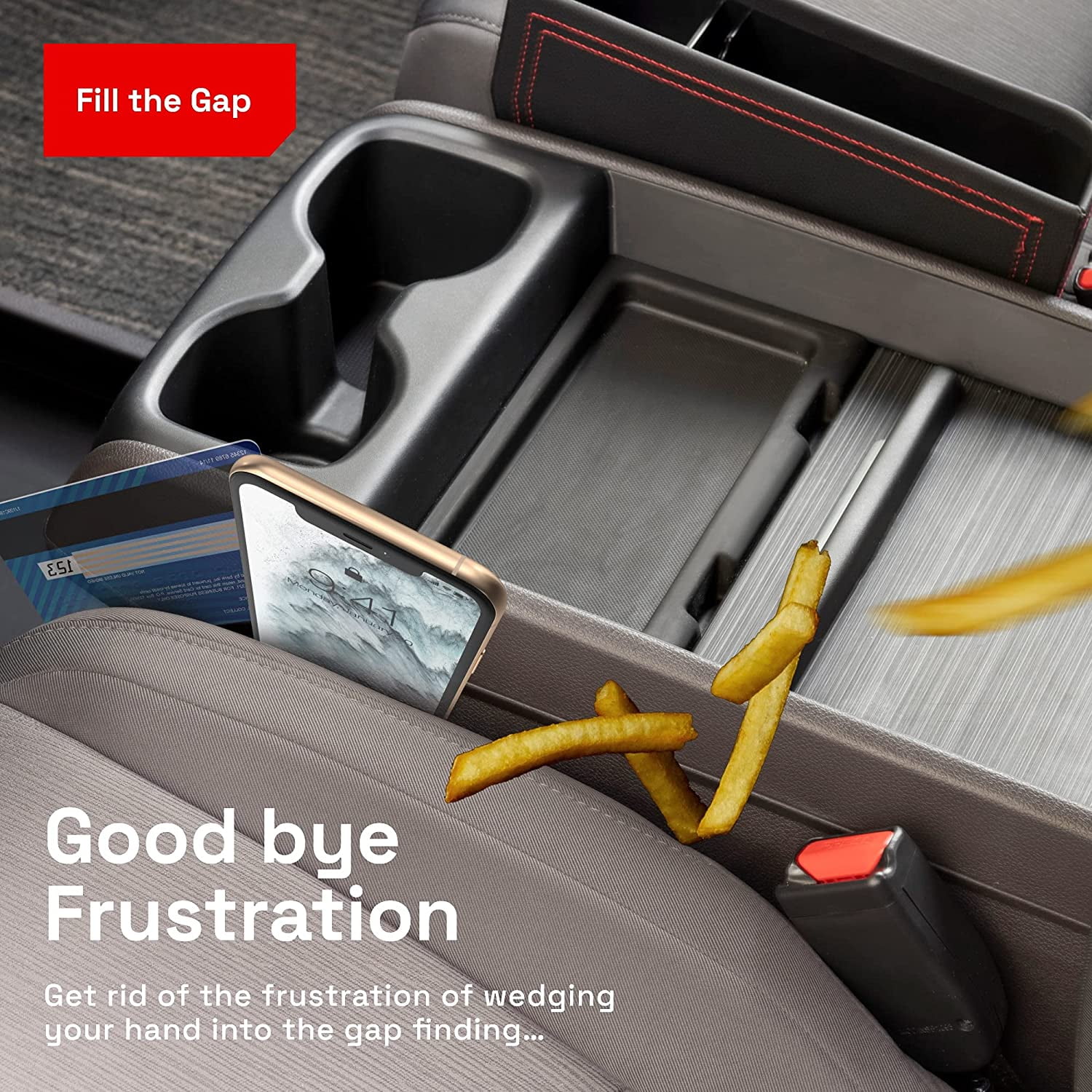 Perplus Car Seat Gap Filler Organizer, 2 Pack Between Front and Storage, Auto Console with Cup Holder