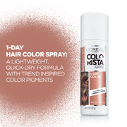 LOreal Paris Colorista Hair Makeup Temporary 1-Day Hair Color Spray, Rose Gold, For Adults, 2 oz.