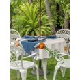 thumbnail image 2 of Outdoor Tablecloth with Umbrella Hole and Zipper, Grey Bunny Easter Round Table Cloth 60 Inch Waterproof Tablecloth, Rabbits Spring Botanical Carrots Picnic Table Cover for Patio Camping, 2 of 7