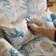 thumbnail image 6 of Ktaxon Floral Print Velvet Accent Chair with Lumbar Pillow, Upholstered Club Chair with Rubber Wood Legs, Living Room Armchair for Bedroom Reading Corner Beige, 6 of 10