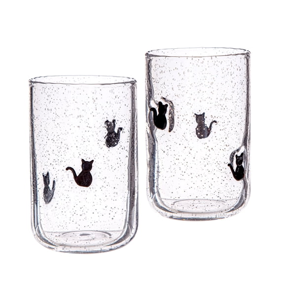 Way to Celebrate 2pack Bubble DOF Glass Cat
