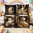 thumbnail image 1 of Paquete de 4 fundas de almohada con adorables animales | Fundas de cojín para sofá con bordado flocado | Fundas decorativas multicolores de 45 x 45 cm para el hogar, la cama, el sofá y la decoración, 1 of 6