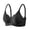 Black, variant on QASIEATN Women's Jelly Bra Solid Color Comfortable No Underwire Everyday Bra Soft Support Full Coverage Bralette for Women