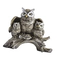 thumbnail image 1 of Figuras de búho, escultura de búho, artesanías de animales artificiales, estatua de animal para estantería Gris, 1 of 7
