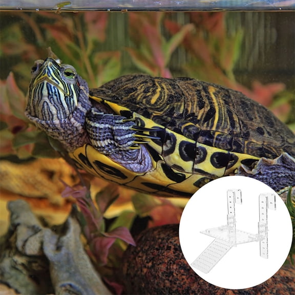 FONDOTIN Transparent Acrylic Turtle Ramp for Tank Climbing Basking Platform and Terrarium Landscaping