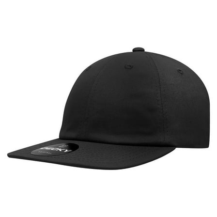 Decky 370 6 Panel High Profile Relaxed Cotton Snapback Hat-Black