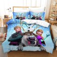 thumbnail image 3 of Duvet Cover Set Frozen D Elsa Pattern Printe Bedding Duvet Cover Set For Kids Children Boys, Soft Microfiber With Closure, 3 of 5