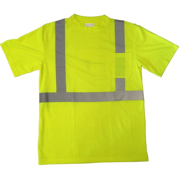 Boston Industrial High Visibility Class 2 T-shirt with Reflective Stripes Mens Medium