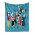 thumbnail image 1 of Retirement Party Soft Flannel Fleece Blanket, Mature Ladies Group Dancing and Celebrating Holiday Together Graphic Image, Cozy Plush for Indoor and Outdoor Use, 60" x 80", Multicolor, by Ambesonne, 1 of 6