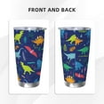 thumbnail image 3 of Susaid Dinosaurs Print 20oz Car Cup,Insulated Coffee Cup Fully Spill Proof Travel Coffee Mug, Stainless Steel Tumbler for Work Home Outdoor Car-Without Straw, 3 of 8