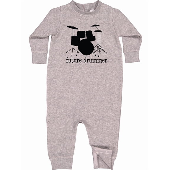 Inktastic Future Drummer Baby Fleece Romper