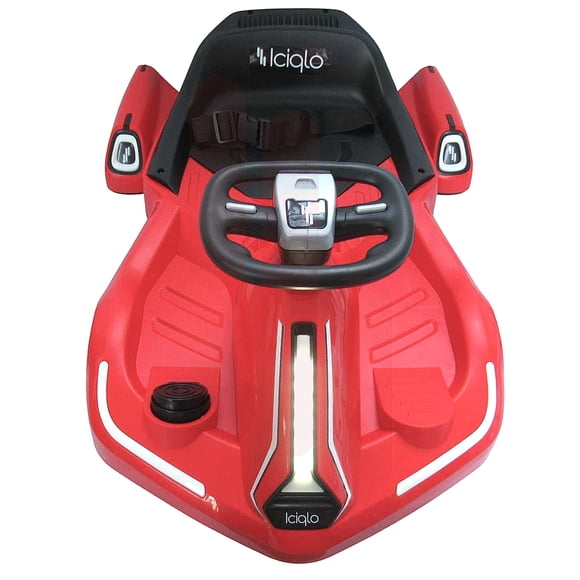 Go Kart Electrico Para Niños Giro 360° Luz Bluetooth Iciqlo Color Rojo