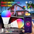 thumbnail image 2 of Kedia-bombilla inteligente Tuya, luz LED regulable con Control por voz, WiFi, Smart Life, E27, RGB, funciona con Alexa y Google Home, 9/15W, 2 of 3