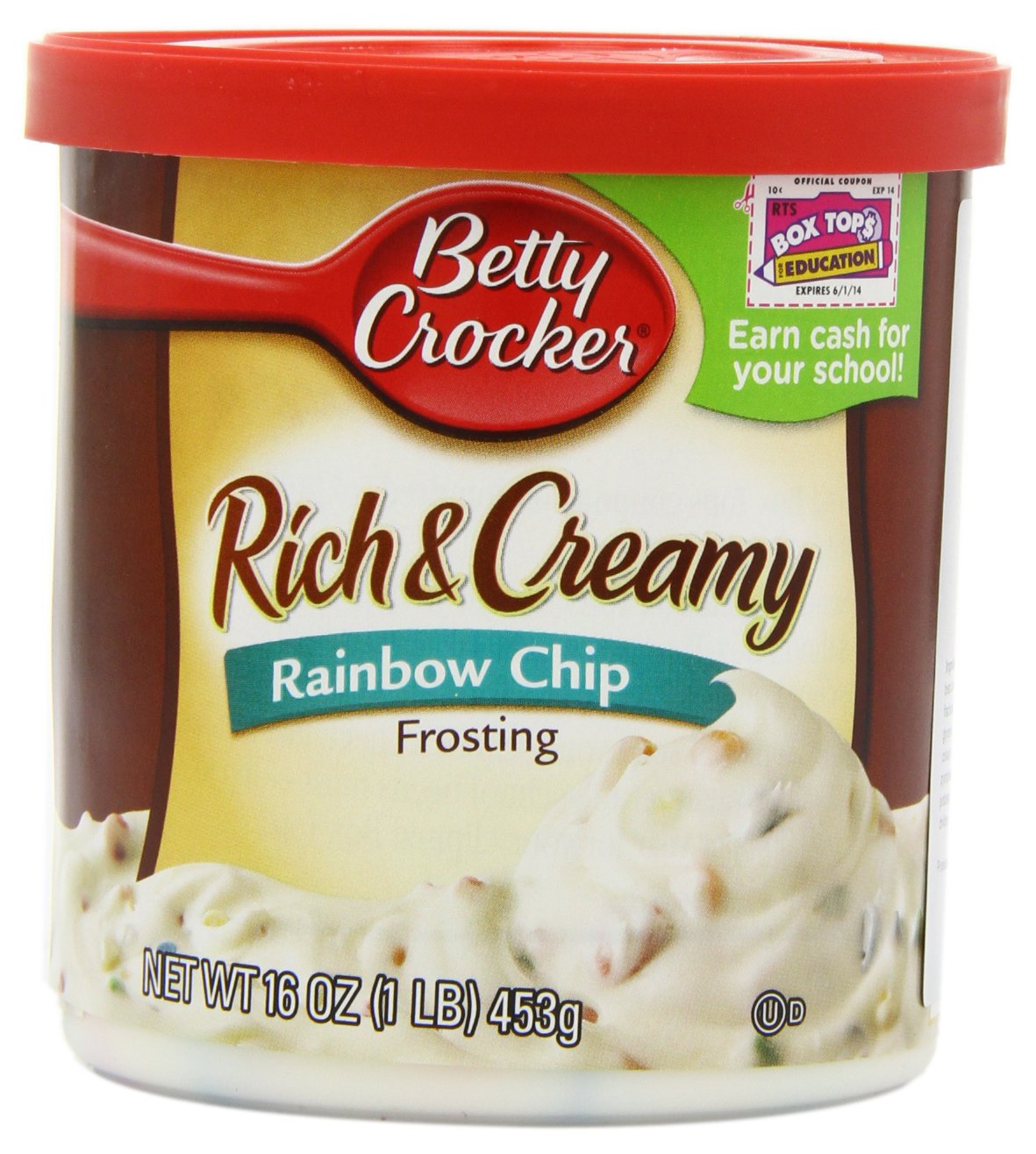 Betty Crocker Original Frosting, Rainbow Chip, 16 oz Canister (Pack of