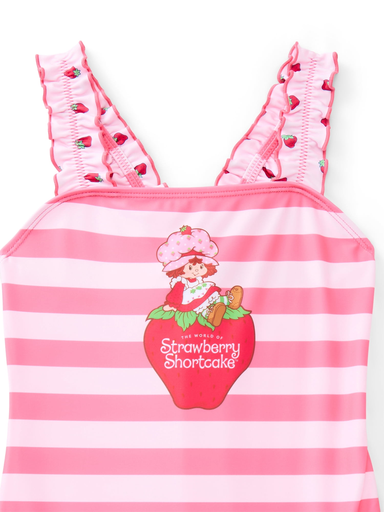 Dreamwave Apparel Girls Strawberry Shortcake Character Swimsuit One-Piece, Sizes 4-12