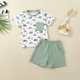 thumbnail image 2 of Infant Boy Clothes Baby Kids Boys Spring Summer Cartoon Printed Short-sleeved Training 18-24 Months 2t 3t 4t 5t 6t Outfit Set Pajama 2PCS, 2 of 8
