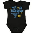 thumbnail image 3 of Inktastic My 1st Hanukkah with Menorah and Stars of David Boys or Girls Baby Bodysuit, 3 of 5
