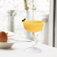 thumbnail image 4 of Vasos de yogur de vidrio de colores resistentes al calor con patas, s pequeños para , copas de postre, para frutas, Bar, cócteles, , base blanca amarilla Macarena Cuencos de postre de copa, 4 of 7