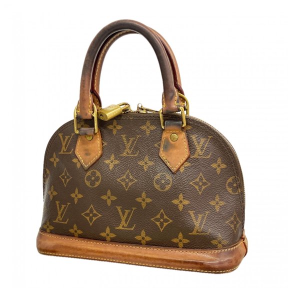 Pre-Owned Louis Vuitton Alma BB Monogram Handbag M53152 Brown Women's