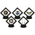 thumbnail image 6 of Fancy 2Pcs Challenge Coin Display Frame, 3D Floating Display Case Stand Holder, Medallion Medal Specimen Military Coin Clear Box Black, 6 of 7