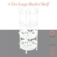 thumbnail image 3 of Kitchen Details 4 Tier Large Plastic Basket Shelf Organizing Rack, White, 3 of 9