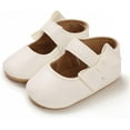 thumbnail image 5 of Baby Girl Shoes Non Slip Soft Sole PU Leather Infant Toddler Mary Jane Flats First Walker Crib Dress Oxford Shoes 3-18 Months, 5 of 6