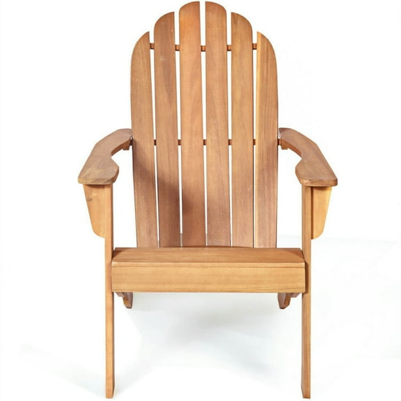 Spaco Acacia Wood Outdoor Adirondack Chair, Ergonomic and Stylish Chair with Durable Structure, Wood Chair for Outdoor as Garden, Poolside, Balcony, Natural