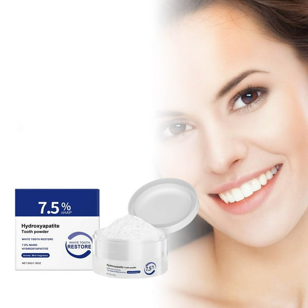 Hidroxiapatita Polvo Dental 50g | Alternativa a la pasta de dientes fortalecedora del esmalte natural | Fórmula suave sin flúor para dientes sensibles | Limpieza Remineralizante | 1 Paquete