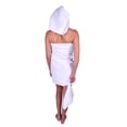 thumbnail image 4 of Puffy Cotton Luxury Hotel & Bath Towel Set (1 x Bath Towel + 1 x Hand Towel + 1 x Washcloth ) - White, 4 of 8