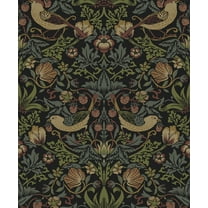 NextWall Black Strawberry Garden Peel and Stick Wallpaper