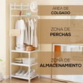 thumbnail image 5 of Estante Perchero Organizador Esquinero Triangular | Almacenamiento para Ropa | Acero Inoxidable | 3 Niveles, 5 of 5
